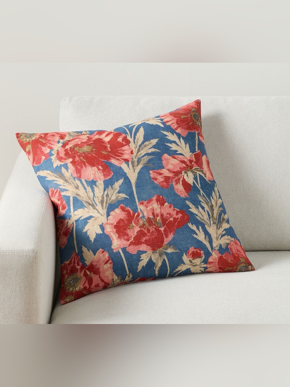 Pottery Barn Poppy Vintage Floral Reversible Pillow Cover 20 x 20”